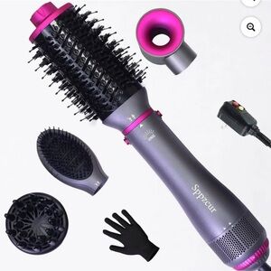 Purple Hair Dryer Brush Set